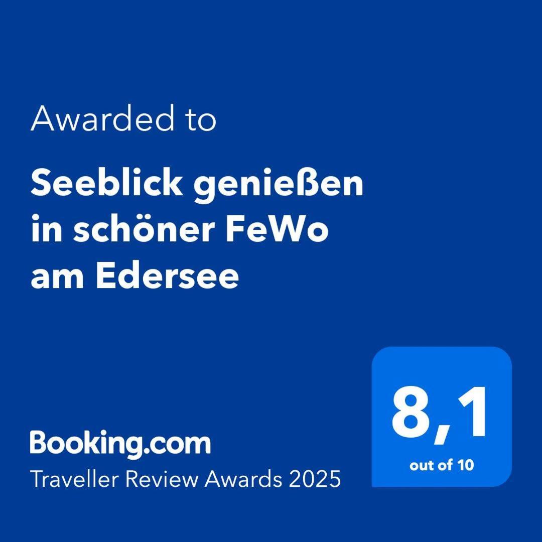 Seeblick Geniessen In Schoener Fewo Am Edersee Scheid  ภายนอก รูปภาพ